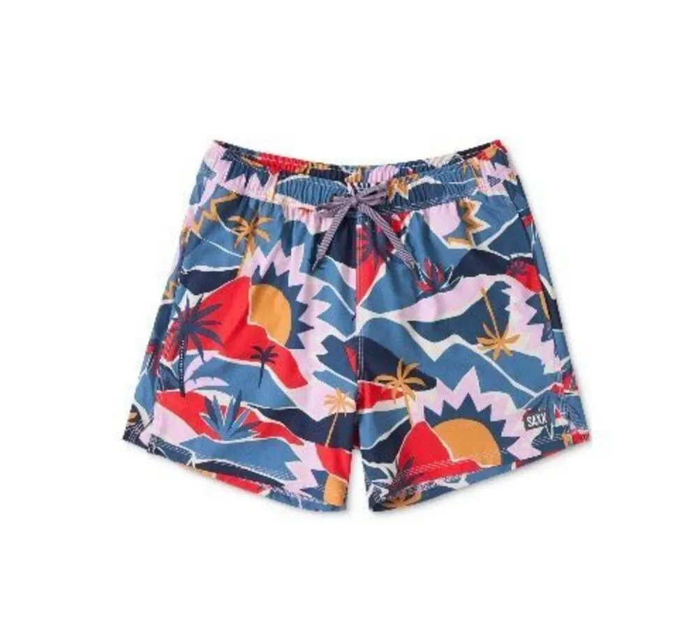 SAXX Oh Buoy 5” 2N1 BallPark Pouch Swim Trunks Dark Break of Dawn XL